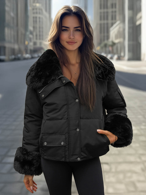 Dámská Zimní Bunda Černá OZONEE O/H833Z