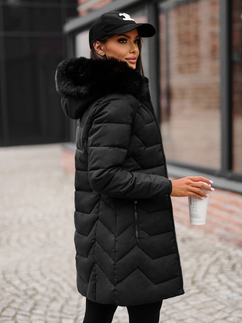 Dámská Bunda Černá OZONEE JS/16M9121/392Z