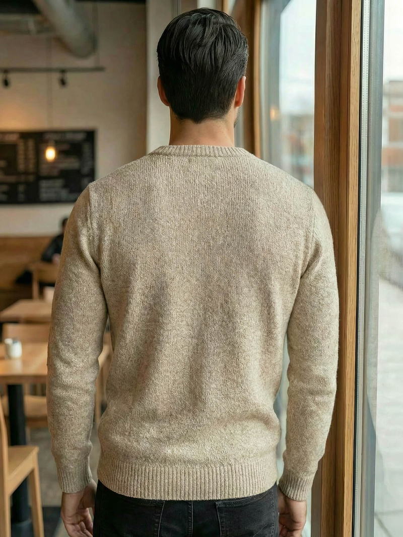 Pánský Svetr Béžový OZONEE JS/59B3607/155