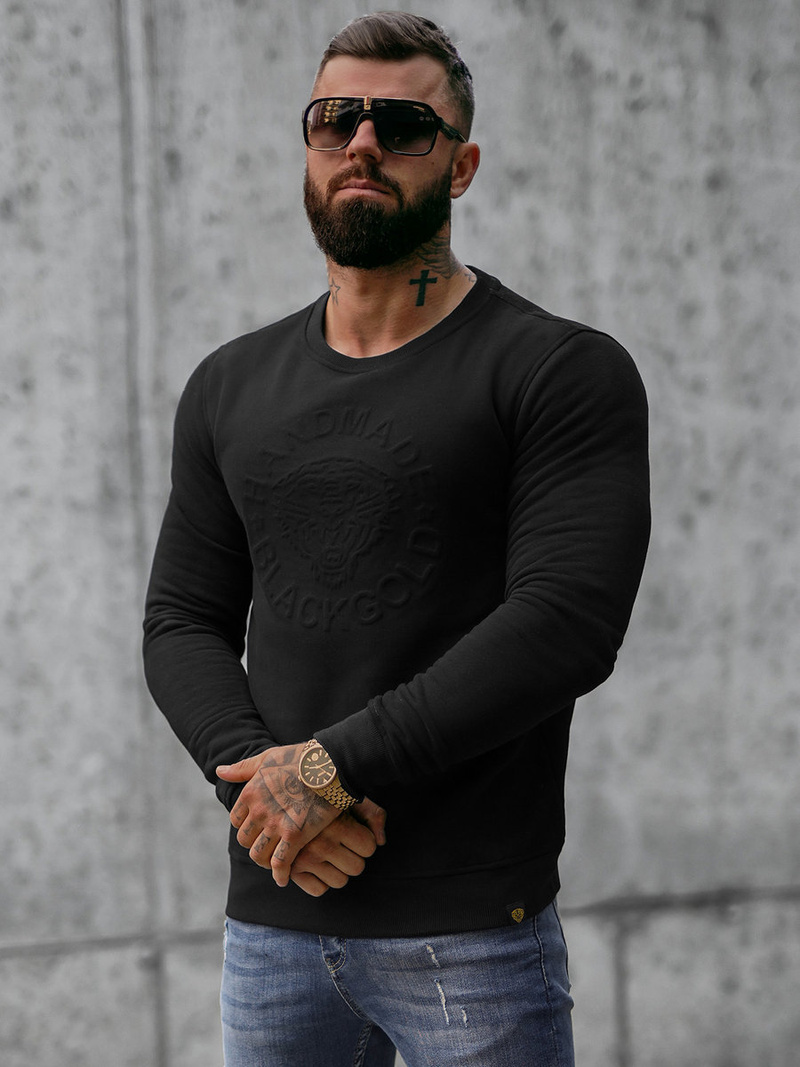 Pánská Mikina Černá OZONEE NB/MF2004Z