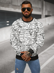 Pánská Mikina Bílá OZONEE JS/8B1218/1