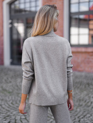 Dámská dvoudílná tepláková souprava šedá OZONEE JS/53C5203/2