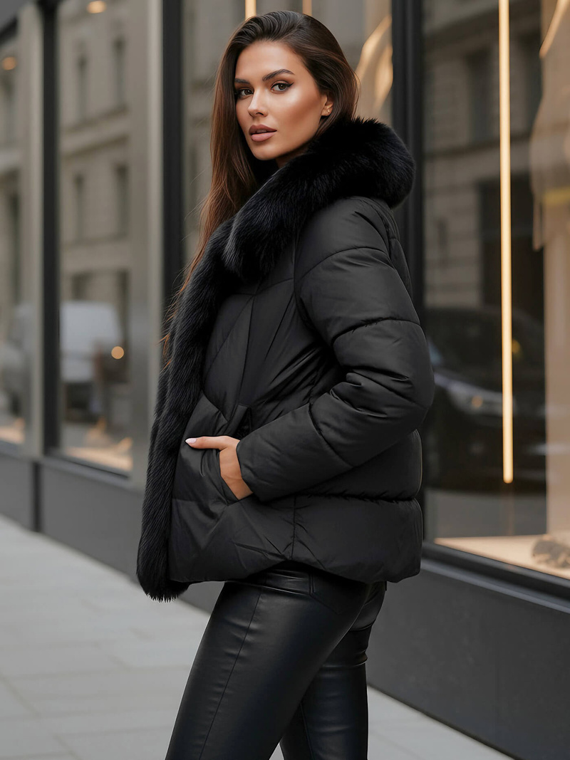 Dámská Bunda Černá OZONEE O/16M9179/392