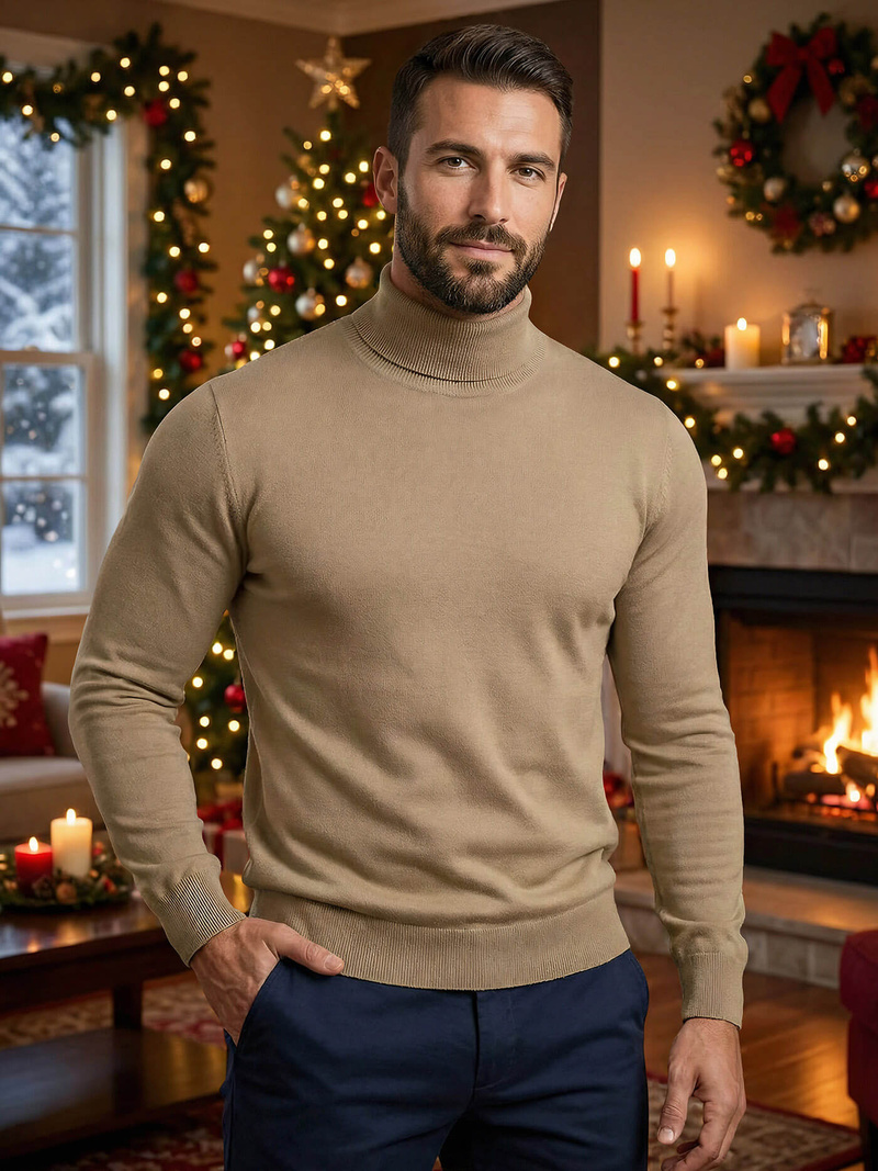 Pánský Svetr Camelový OZONEE V/V24504Z