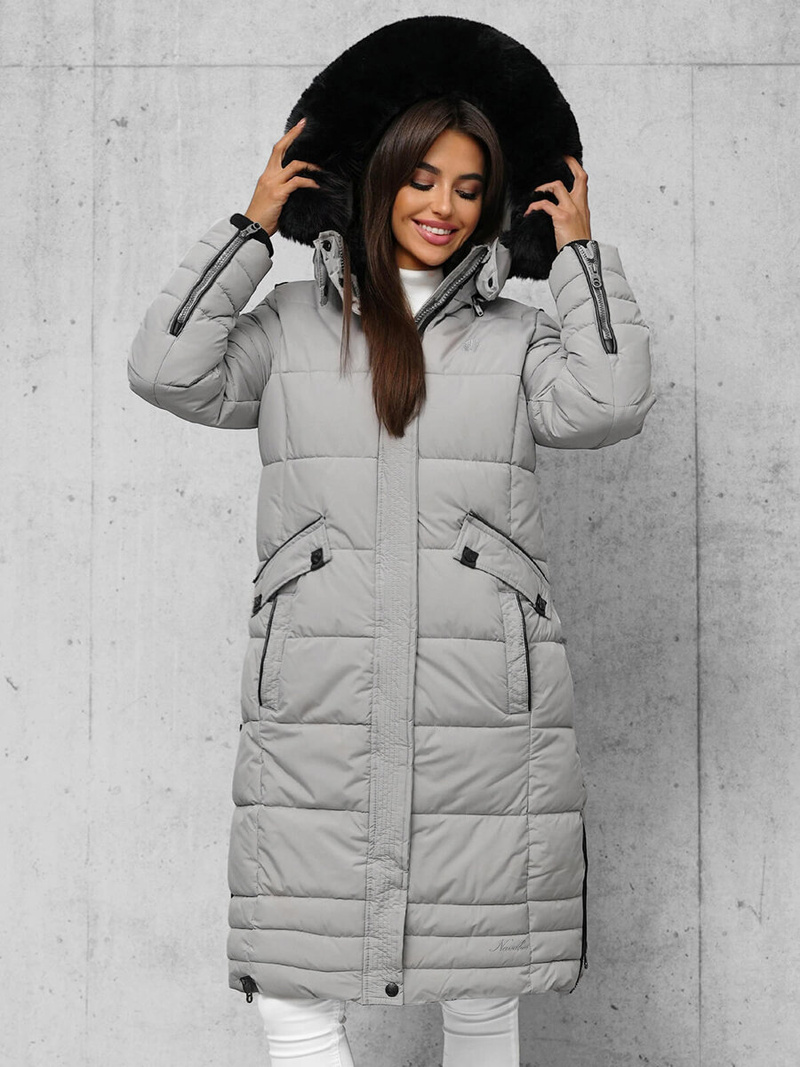 Dámská Bunda Šedé OZONEE O/W377