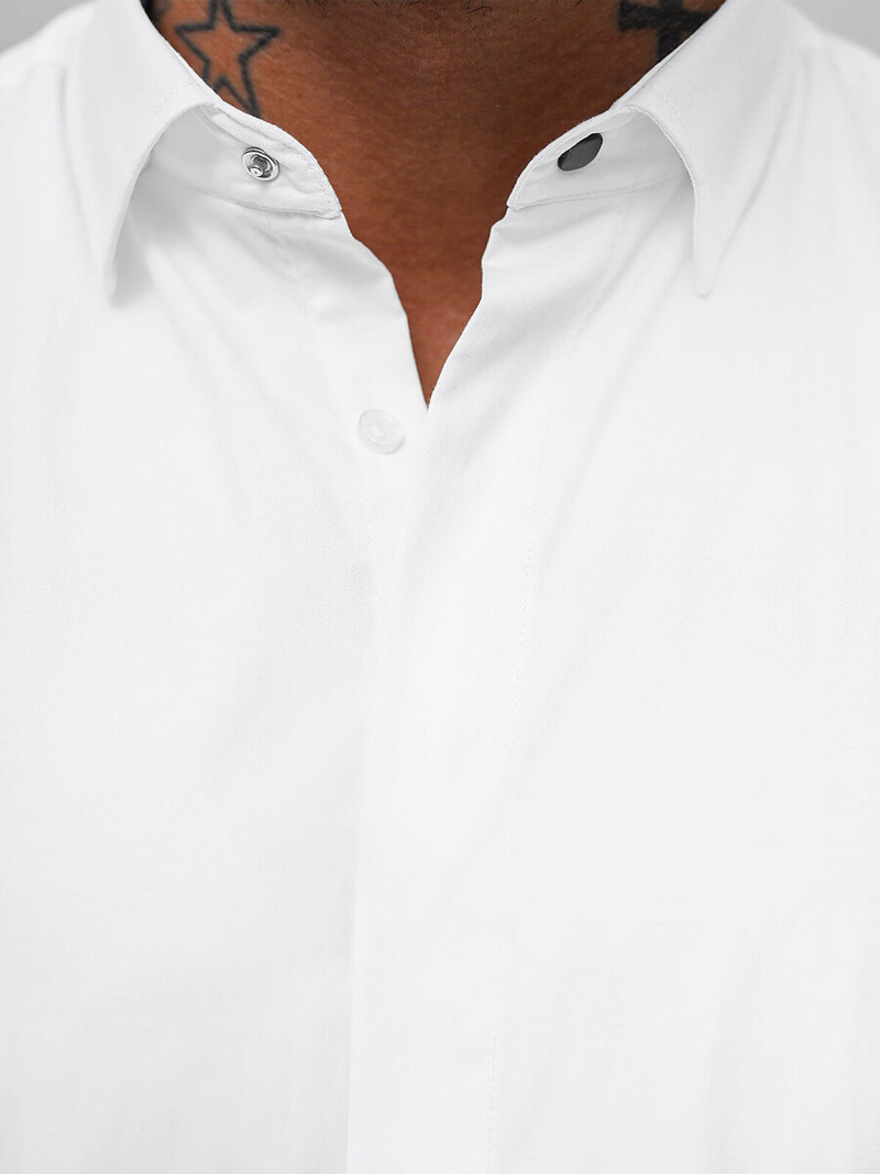 Pánská Košile Bílá OZONEE O/V119