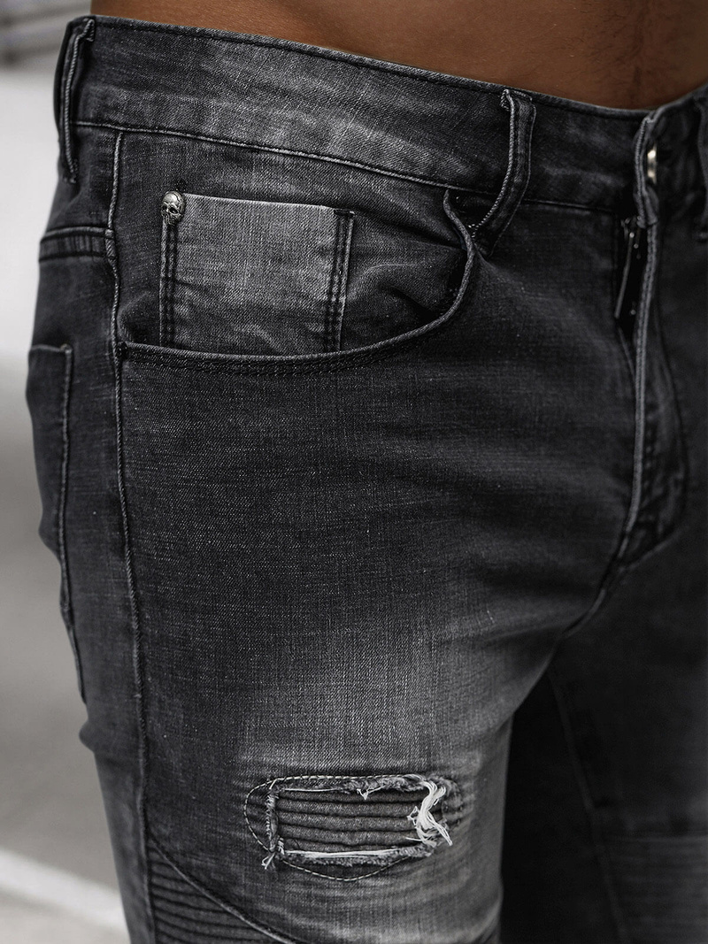 Pánské Džíny Černé OZONEE NB/MP0142N