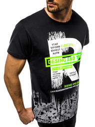 Pánské Tričko Černé OZONEE JS/KS1945