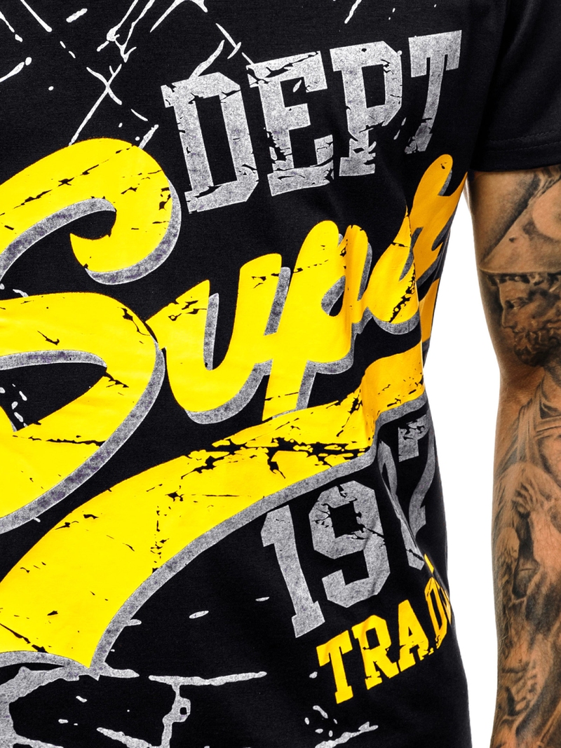 Pánské Tričko Černý OZONEE JS/KS1942Z