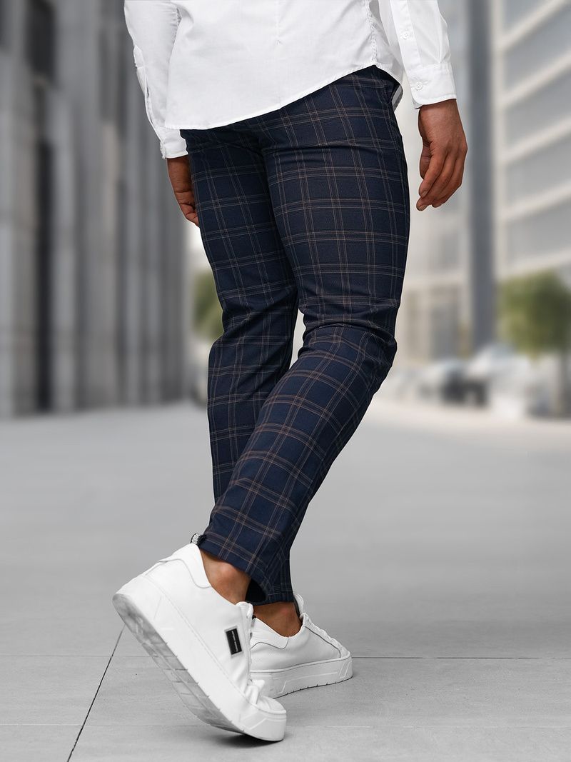 Pánské Chino Kalhoty Námořnické Modré OZONEE DJ/5632Z