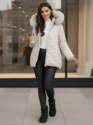 Dámská Bunda Světle-Šedá OZONEE JS/16M9296/280Z