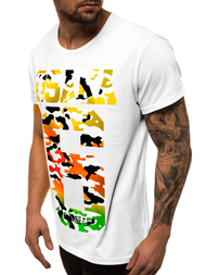 Pánské Tričko Bílé OZONEE JS/KS1958