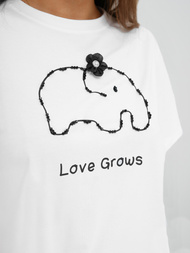 Dámské Tričko Bílé OZONEE JS/RJ77247