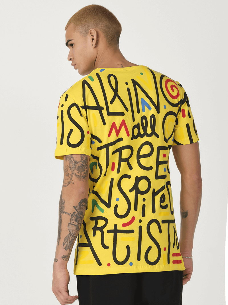 Pánské Tričko Žluté OZONEE MR/21518