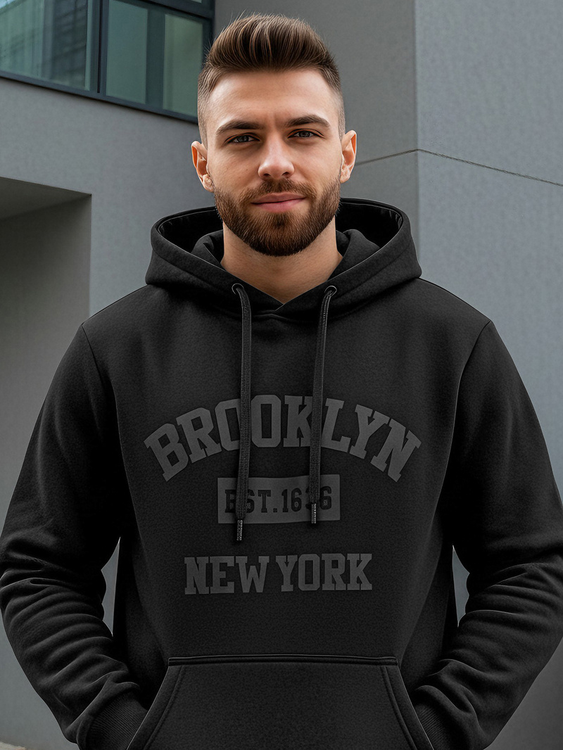 Pánská Mikina Černá OZONEE JS/8B1969/3