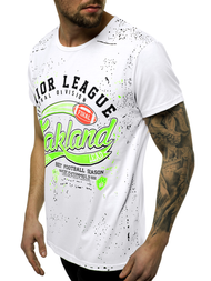 Pánské Tričko Bílé OZONEE JS/KS1975