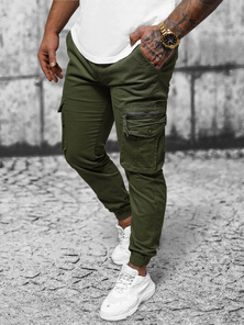 Pánské Chino Jogger Jogger Zelené OZONEE NB/MP0201MV