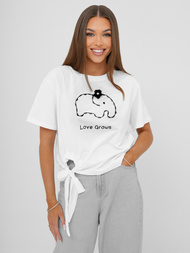 Dámské Tričko Bílé OZONEE JS/RJ77247