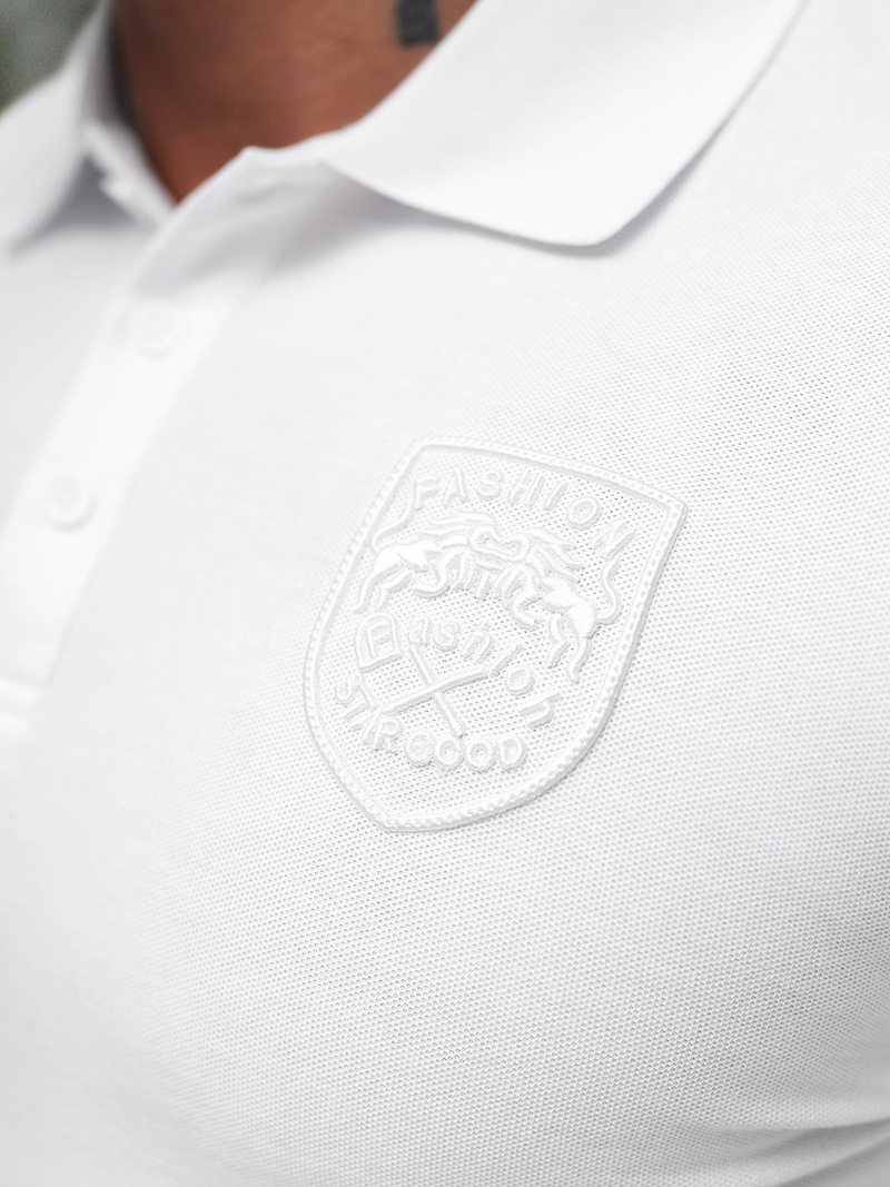 Pánské Polo Tričko Bílé OZONEE NB/MT3142Z