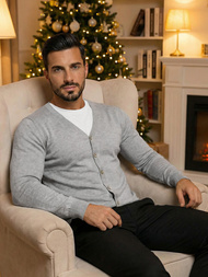 Pánský Svetr Šedý OZONEE NB/MM6006/2Z