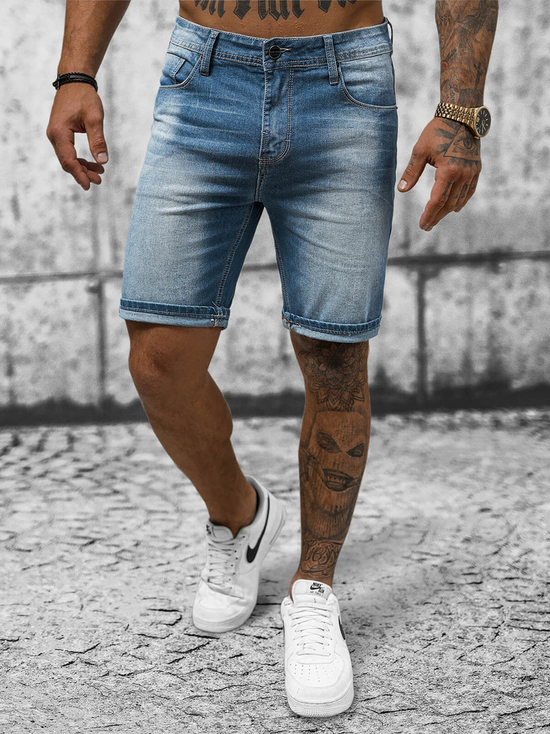 Pánské Džínové Kraťasy Modré OZONEE NB/MP0264BC