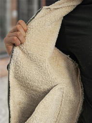 Pánská Koženková Bunda Černá OZONEE JS/11Z8271