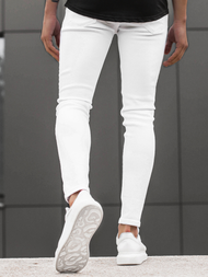 Pánské Džíny Bílé OZONEE DR/2062