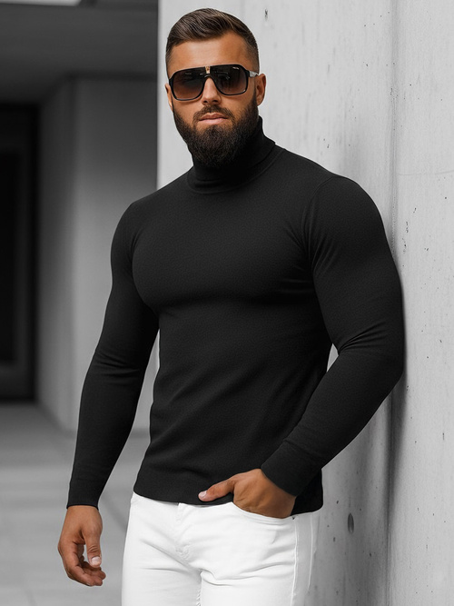 Pánský Svetr Černý OZONEE NB/MMB600/4Z