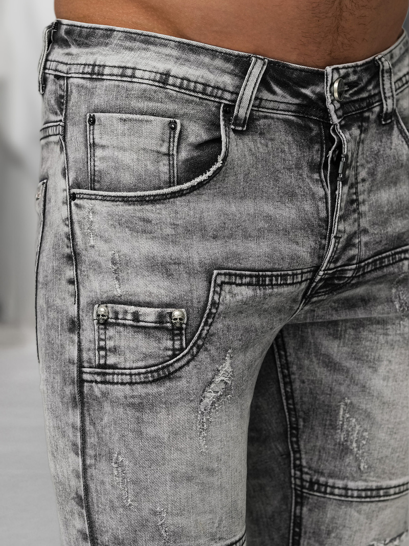 Pánské Džíny Grafitové OZONEE NB/MP0163NZ