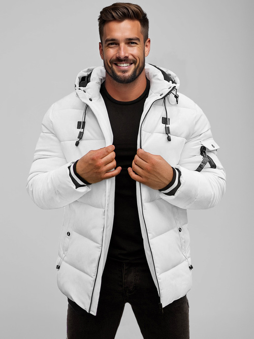 Pánská Bunda Bílá OZONEE JS/57M7502/281Z