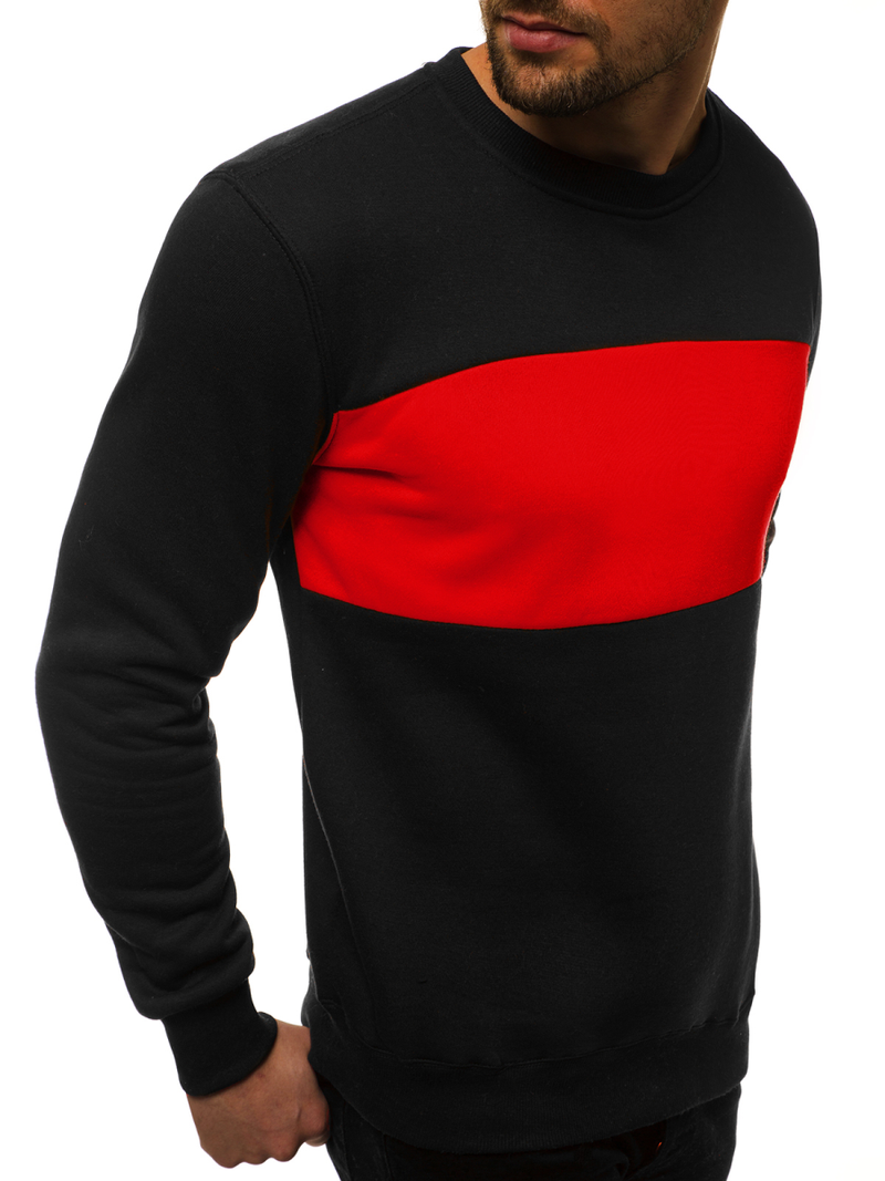 Pánská Mikina Černo-Červená OZONEE JS/2010