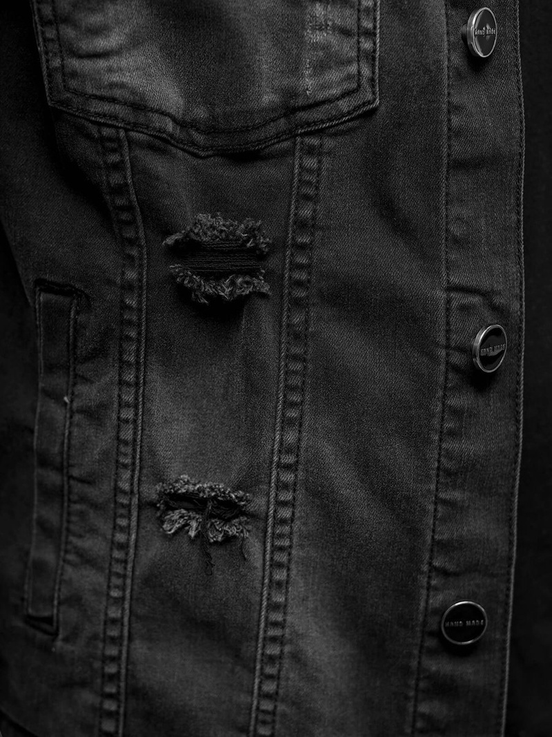 Pánská Džínová Bunda Černá OZONEE NB/MJ506NZ