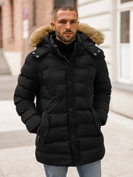 Pánská Zimní Bunda Černá OZONEE JS/5M3122/392Z