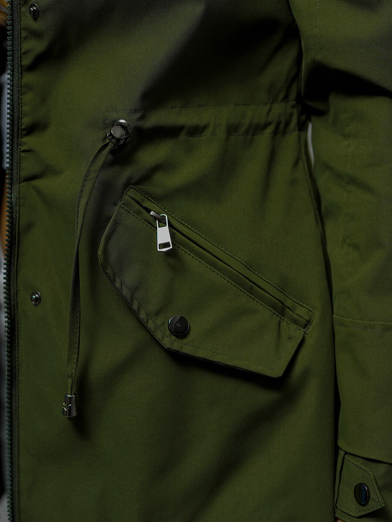 Dámská Bunda Oboustranná Zelená OZONEE JS/16M9081/136