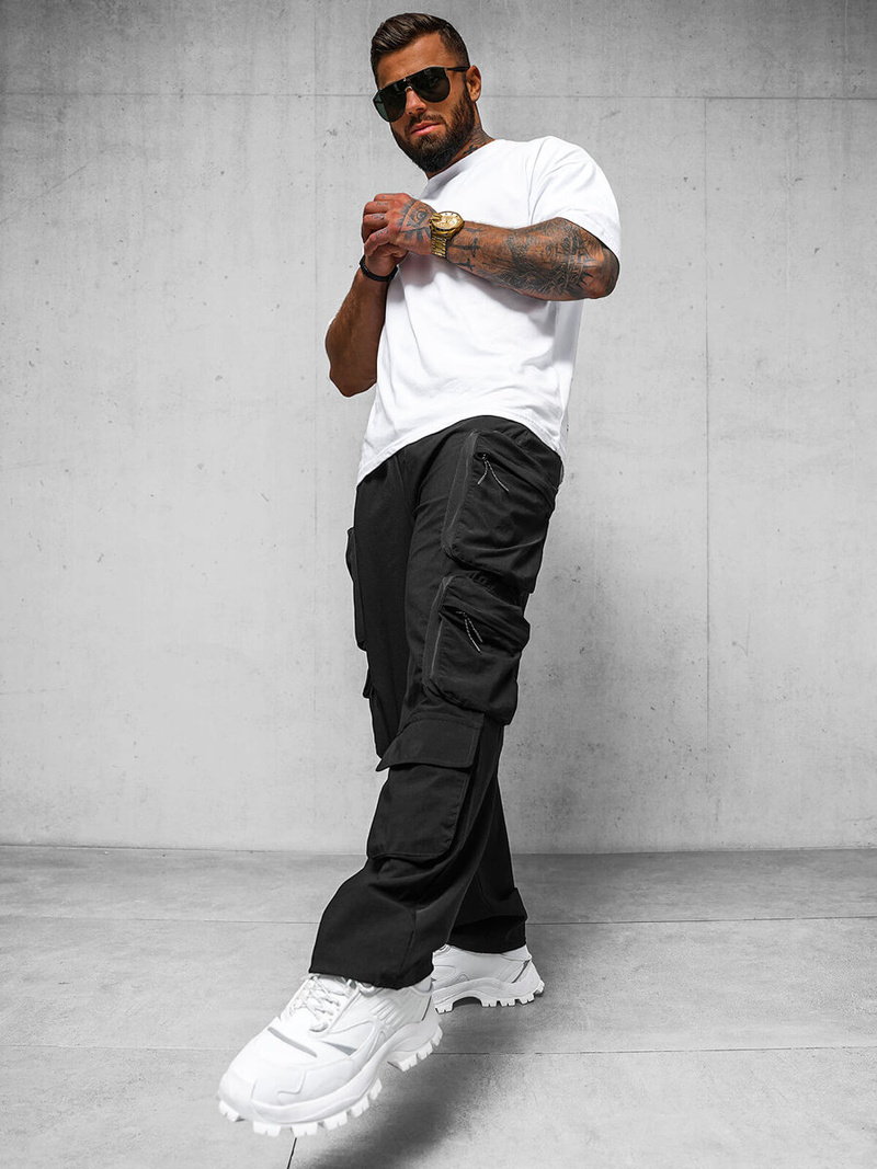 Pánské Kalhoty Černé OZONEE O/PS5528