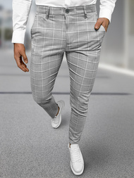 Pánské Chino Kalhoty Šedé OZONEE DJ/5522Z