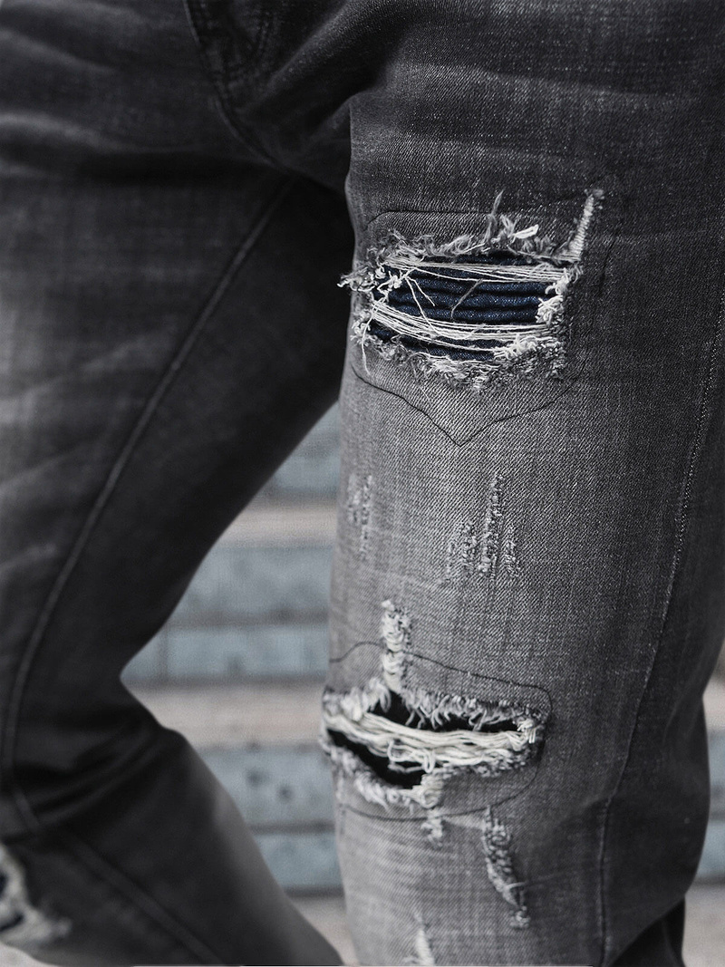 Pánské Džíny Černé OZONEE NB/MP0075N