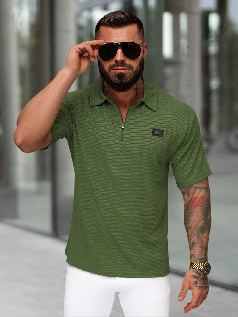 Pánské Polo Tričko Khaki OZONEE O/YN2/593