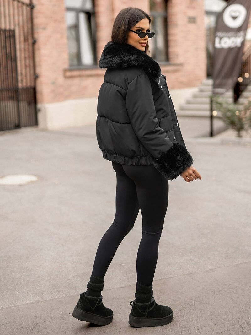 Dámská Zimní Bunda Černá OZONEE O/H833