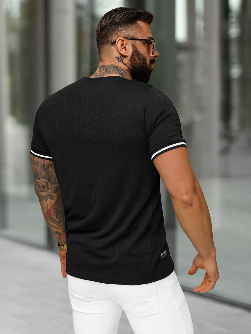 Pánské Tričko Černé OZONEE O/QS11628