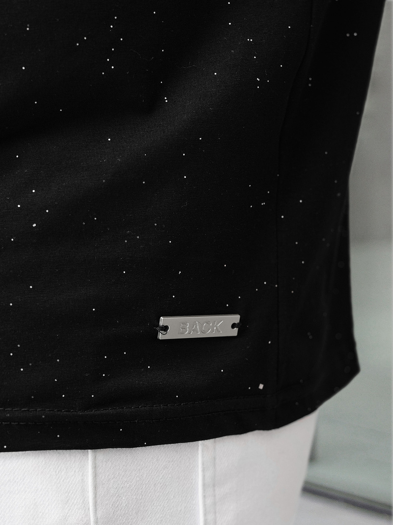 Pánské Tričko Černé OZONEE O/QQ1386