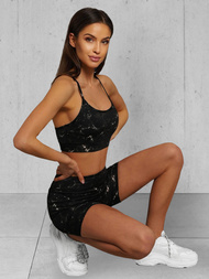 Dámská dvoudílná tepláková souprava černá OZONEE O/XL015/1