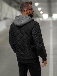 Pánská Bunda Černá OZONEE JS/8M986/392