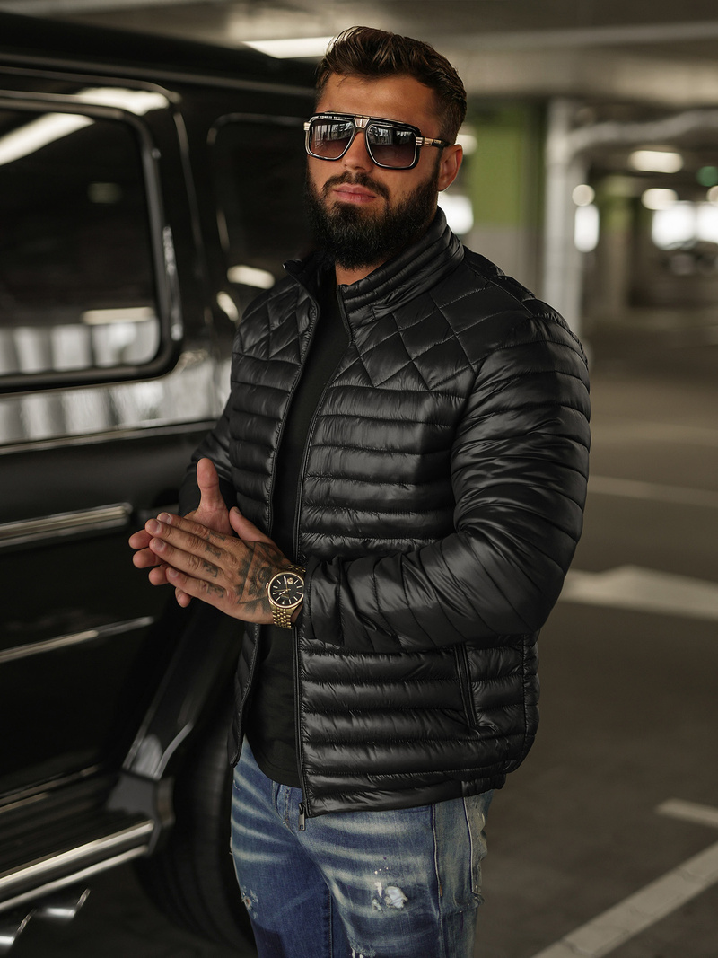 Pánská Bunda Černá OZONEE JS/16M9328/392BZ