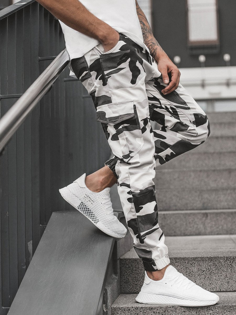 Pánské Kalhoty Jogger Černobílé OZONEE A/404