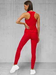 Dámská dvoudílná tepláková souprava Červený OZONEE JS/YW88037/5