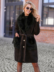 Dámský Kabát Černé OZONEE JS/53M5200/1