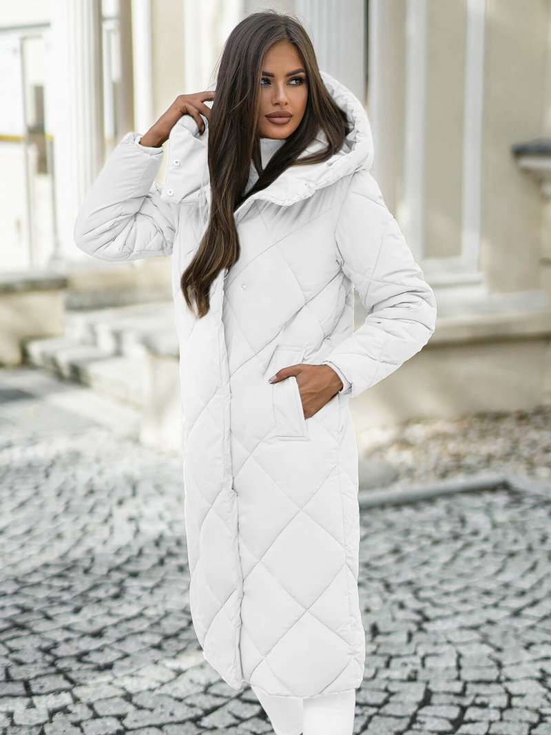 Dámská Bunda Bílá OZONEE JS/5M3173/281Z