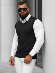 Pánský Svetr Černý OZONEE NB/MM6005/4Z