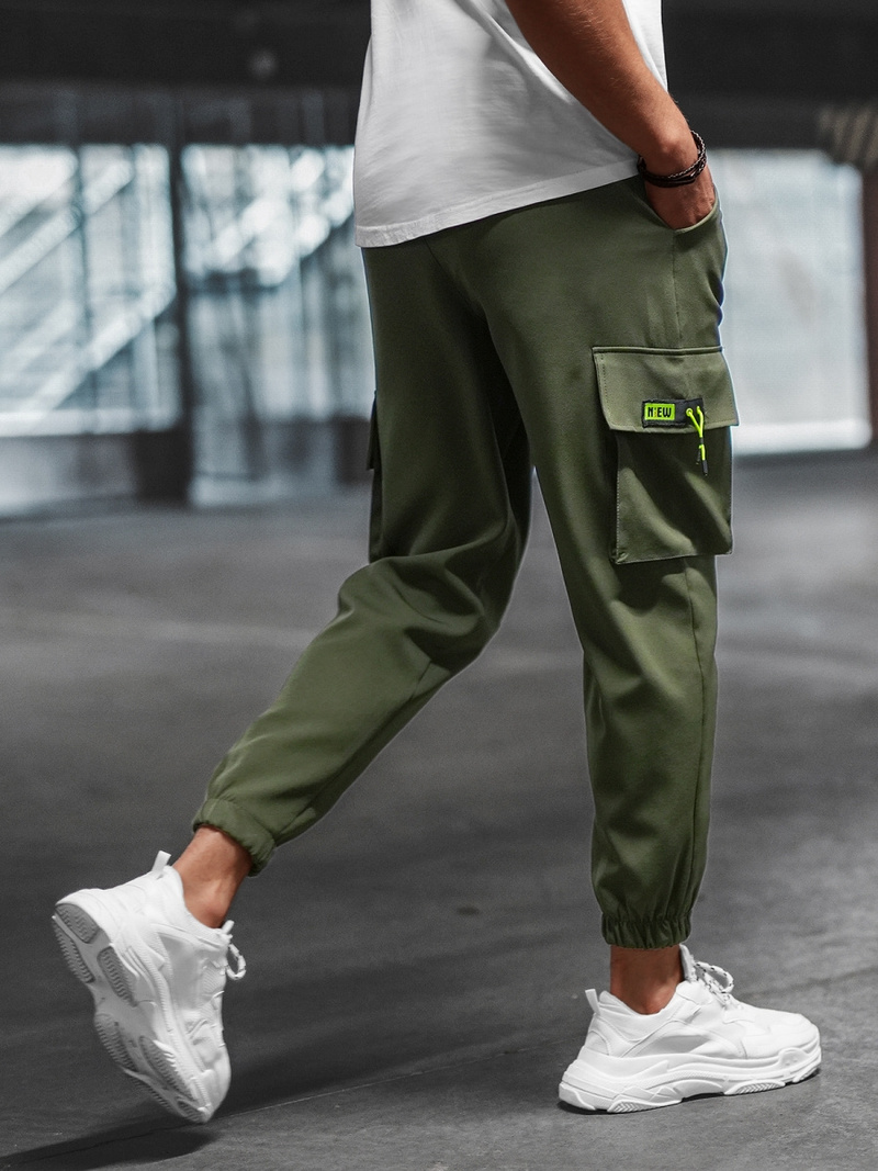 Pánské Chino Kalhoty Khaki OZONEE O/CP150Z
